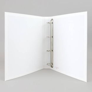 Präsentationsringbuch A4 weiß  | 4-D-Ring-Mechanik  | Pappe|PP  | 25 mm