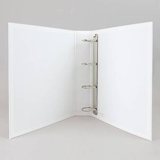 Präsentationsringbuch A4 weiß  | 4-D-Ring-Mechanik  | Pappe|PP  | 40 mm