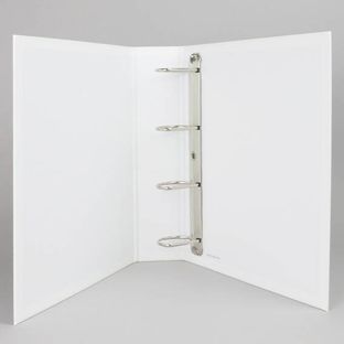 Präsentationsringbuch A4 weiß  | 4-D-Ring-Mechanik  | Pappe|PP  | 50 mm