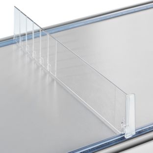 Fachteiler "Flexible" mit Linksanschlag, transparent 60 mm