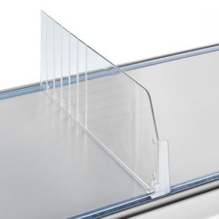 Fachteiler "Flexible" mit Linksanschlag, transparent 120 mm