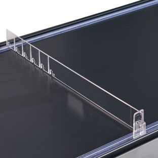 Fachteiler "Flexible" mit Linksanschlag, transparent 30 mm