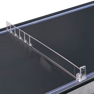 Fachteiler "Flexible" mit Rechtsanschlag, transparent 30 mm