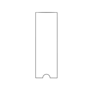 Selbstklebende Beschriftungsfenster, Schmalseite offen 25 x 75 mm