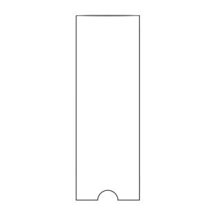 Selbstklebende Beschriftungsfenster, Schmalseite offen 35 x 102 mm 