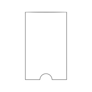Selbstklebende Beschriftungsfenster, Schmalseite offen 46 x 75 mm 