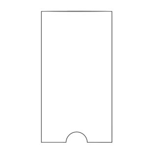 Selbstklebende Beschriftungsfenster, Schmalseite offen 55 x 102 mm