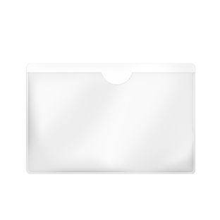 Visitenkartentaschen, selbstklebend, PP-Folie 95 x 60 mm  | Daumenaussparung an der offenen Breitseite 