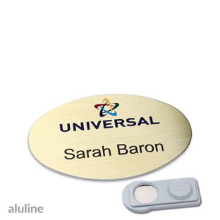 Namensschilder aluline-plus® alu-complete Magnet smag® Magnet | gold | 65 x 43 mm