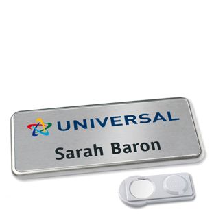 Namensschild Icon® "alu-complete" smag® Magnet | edelstahl