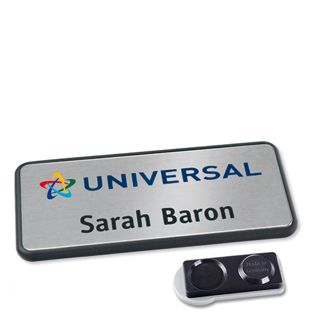 Namensschild Icon® "alu-complete" anthrazit  | smag® Magnet, extra stark 
