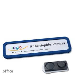 Namensschilder office quick-print Magnet smag® Magnet, extra stark | dunkelblau | 75 x 17 mm