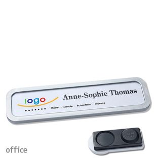 Namensschilder office quick-print Magnet smag® Magnet, extra stark | edelstahl | 75 x 17 mm