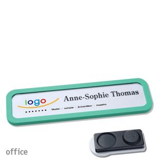 Namensschilder office quick-print Magnet smag® Magnet, extra stark | pastellgrün | 75 x 17 mm