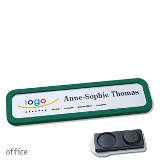 Namensschilder office quick-print Magnet smag® Magnet, extra stark | grün | 75 x 17 mm