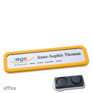 Namensschilder office quick-print Magnet smag® Magnet, extra stark | gelb | 75 x 17 mm