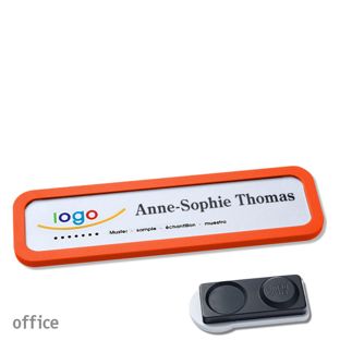 Namensschilder office quick-print Magnet smag® Magnet, extra stark | orange | 75 x 17 mm