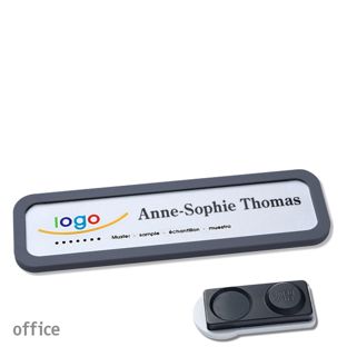Namensschilder office quick-print Magnet smag® Magnet, extra stark | anthrazit | 75 x 17 mm