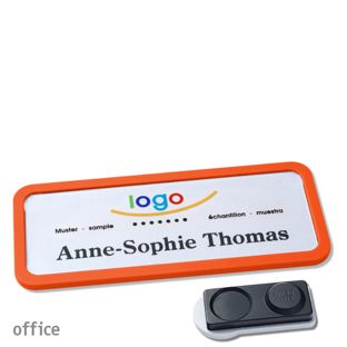 Namensschilder office quick-print Magnet smag® Magnet, extra stark | orange | 75 x 27 mm