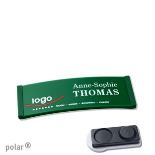 Namensschilder polar® color-complete magnet smag® Magnet, extra stark | grün | 64 x 22 mm