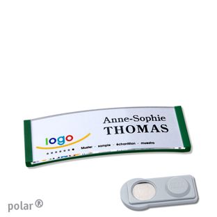Namensschilder polar® quick-print Magnet smag® Magnet | grün | 64 x 22 mm