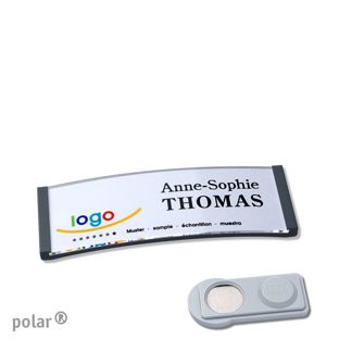 Namensschilder polar® quick-print Magnet smag® Magnet | anthrazit | 64 x 22 mm