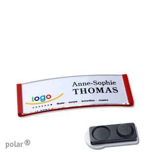 Namensschilder polar® quick-print Magnet smag® Magnet, extra stark | rot | 64 x 22 mm