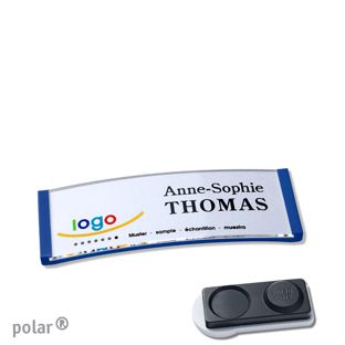 Namensschilder polar® quick-print Magnet smag® Magnet, extra stark | blau | 64 x 22 mm