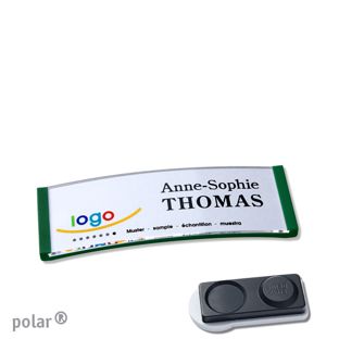 Namensschilder polar® quick-print Magnet smag® Magnet, extra stark | grün | 64 x 22 mm
