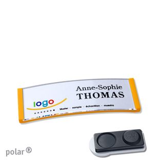 Namensschilder polar® quick-print Magnet smag® Magnet, extra stark | gelb | 64 x 22 mm