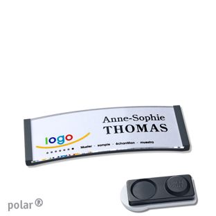 Namensschilder polar® quick-print Magnet smag® Magnet, extra stark | anthrazit | 64 x 22 mm