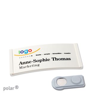 Namensschilder polar® color-complete magnet smag® Magnet | weiß | 65 x 30 mm