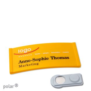 Namensschilder polar® color-complete magnet smag® Magnet | gelb | 65 x 30 mm