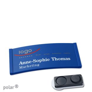 Namensschilder polar® color-complete magnet smag® Magnet, extra stark | blau | 65 x 30 mm