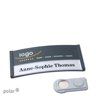 Namensschilder polar® color-print Magnet smag® Magnet | anthrazit | 65 x 30 mm