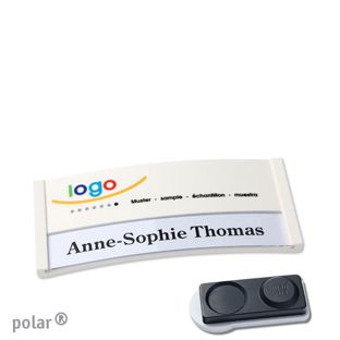 Namensschilder polar® color-print Magnet smag® Magnet, extra stark | weiß | 65 x 30 mm