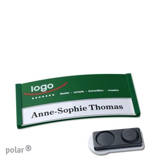 Namensschilder polar® color-print Magnet smag® Magnet, extra stark | grün | 65 x 30 mm