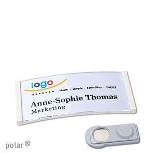Namensschilder polar® quick-print Magnet smag® Magnet | weiß | 65 x 30 mm