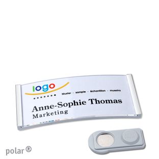 Namensschilder polar® quick-print Magnet smag® Magnet | edelstahl | 65 x 30 mm