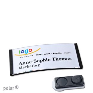 Namensschilder polar® quick-print Magnet smag® Magnet, extra stark | schwarz | 65 x 30 mm