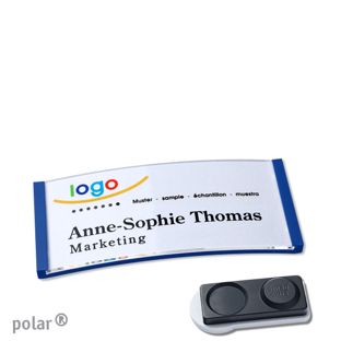 Namensschilder polar® quick-print Magnet smag® Magnet, extra stark | blau | 65 x 30 mm