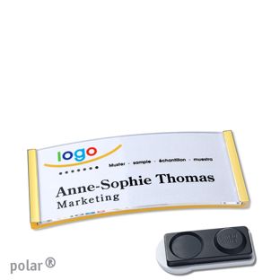 Namensschilder polar® quick-print Magnet smag® Magnet, extra stark | gold | 65 x 30 mm