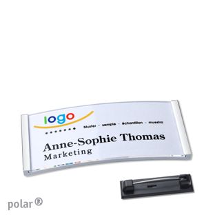 Namensschilder polar® quick-print Nadel edelstahl | 65 x 30 mm