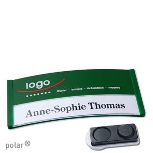 Namensschilder polar® color-print Magnet smag® Magnet, extra stark | grün | 74 x 34 mm
