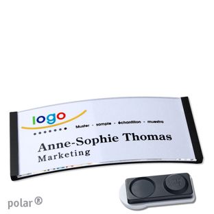 Namensschilder polar® quick-print Magnet smag® Magnet, extra stark | schwarz | 74 x 34 mm