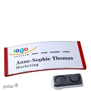 Namensschilder polar® quick-print Magnet smag® Magnet, extra stark | rot | 74 x 34 mm