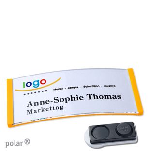 Namensschilder polar® quick-print Magnet smag® Magnet, extra stark | gelb | 74 x 34 mm