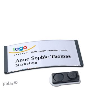 Namensschilder polar® quick-print Magnet smag® Magnet, extra stark | anthrazit | 74 x 34 mm