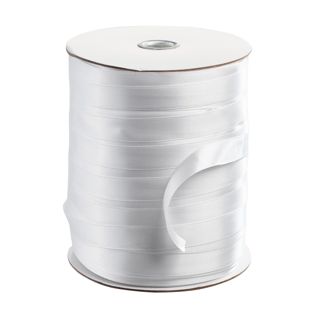 Satinband, Rolle mit 300 m 15 mm | weiß