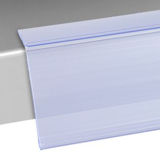 Scannerschiene HE, selbstklebend, 15° Lesewinkel 39 mm | 90 mm | transparent  | zum Kleben (Standardklebeband) 